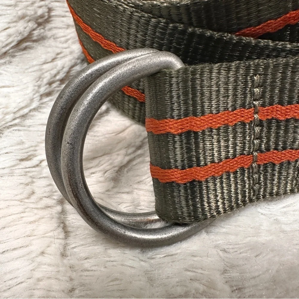 Eastern‎ Mountain Sports Belt Unisex S/M Green Nylon Double D-Ring Adjustable